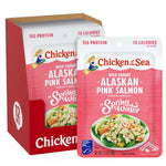 chicken of the sea alaskan pink salmon in spring water 2.5 ounce packets, wild caught, skinless & boneless, gluten-free, 12 count