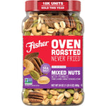 Fisher Oven Roasted Mixed Nuts with Peanuts, 24 Ounces, Reusable Canister