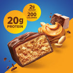 Pure Protein Chocolate Peanut Butter Bars, 20g Protein, 3g Sugar, 190 Calories, 12 Count, Gluten Free