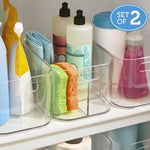STORi Bliss 5-Compartment Plastic Cosmetics Storage Organizer Set of 2