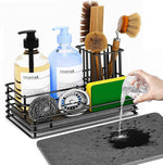 Kitchen Sink Caddy with Instant Drying Stone and Dish Sponge Holder
