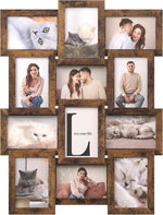 SONGMICS Collage Picture Frames, 4x6 for Wall Decor Set of 12, Multi Family Photo for Gallery Decor, Hanging Display, Assembly Required, Christmas Gift, Ink Black URPF26BK