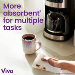 Viva Multi-Surface Cloth Paper Towels, Task Size - 12 Super Rolls (2 Packs of 6) - 81 Sheets Per Roll - Rayz Mart