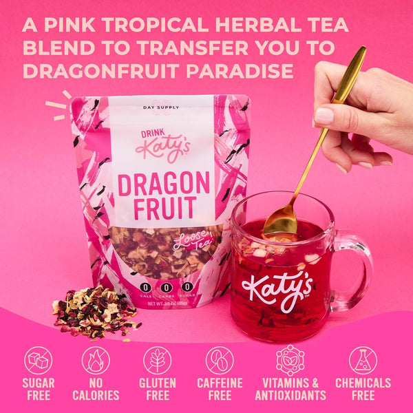 Dragonfruit Loose Leaf Tea - Hibiscus, Dragonfruit & Pineapple - Premium Herbal Fruit Tea