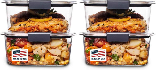 Rubbermaid Brilliance BPA Free 44-Piece Food Storage Containers Set Airtight Leak-Proof with Lids for Meal Prep Lunch and Leftovers