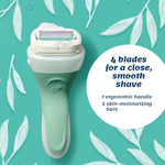 Schick Intuition Sensitive Care Razor for Women with Sensitive Skin, 1 Razor & 4 Refill Blades with Organic Aloe
