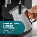 Mr. Coffee 4-Shot Steam Espresso Maker with Stainless Steel Frothing Pitcher