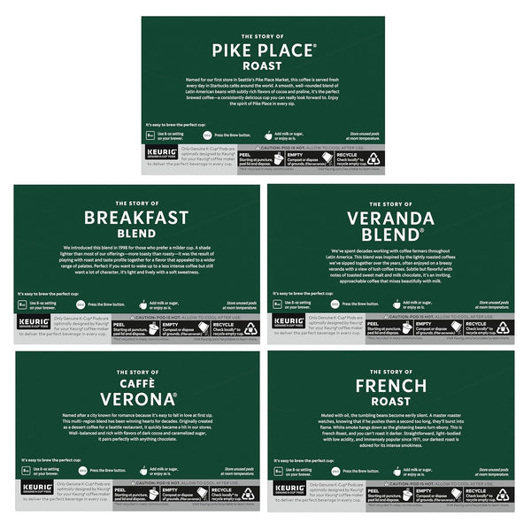 Starbucks K-Cup Coffee Pods Variety Pack 40 Count Keurig Compatible