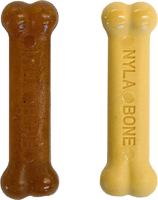 Nylabone Ring Bone Chew Toy for Puppies, Puppy Teething Toys, Puppy Enrichment Toys, Chicken Flavor, X-Small Dogs - Up to 15 lbs, 1 Count
