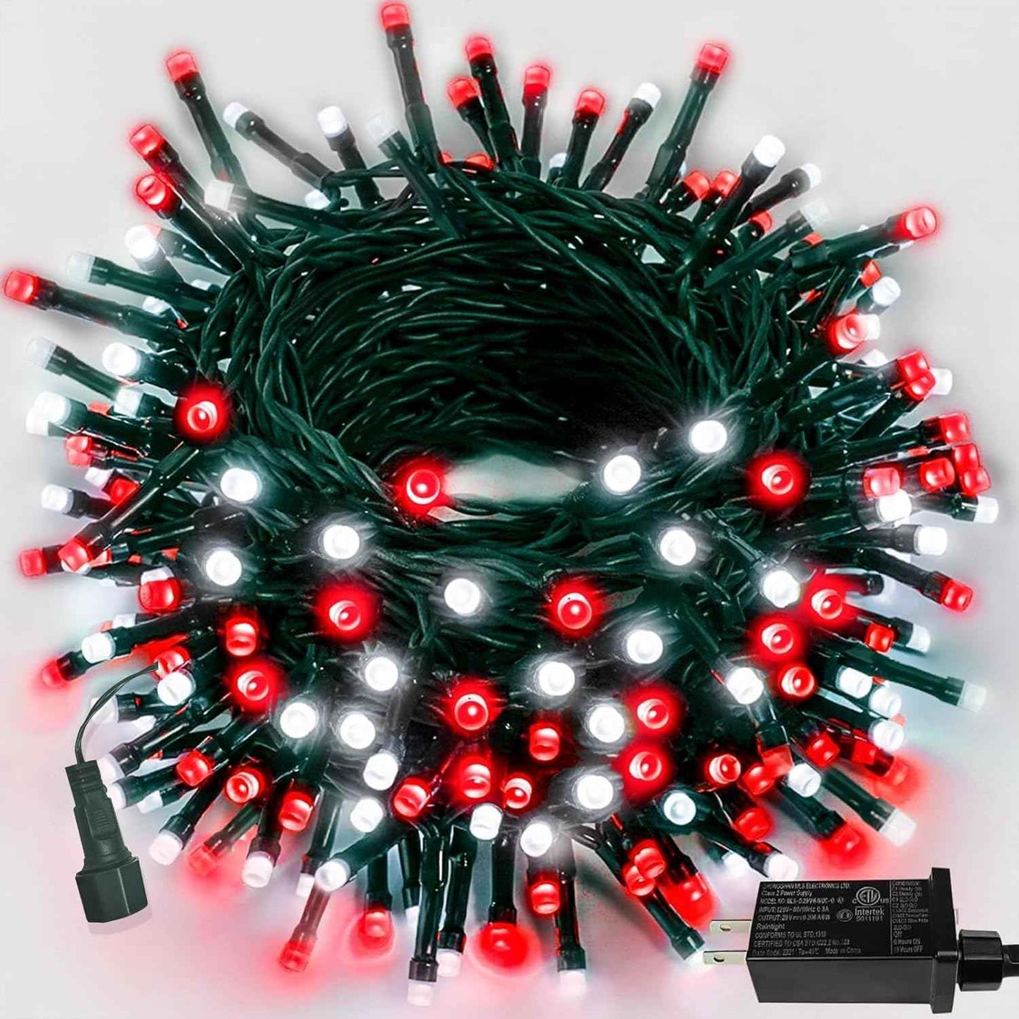 Upgraded 75.8 FT 200 LED Christmas String Lights Outdoor/Indoor, Timer & Memory Function & 8 Modes, Extendable Green Wire Waterproof Fairy String Lights for Xmas Tree Holiday Party Garden (Warm White)