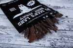 No Mans Land Slow-Dried Beef Jerky, Smoked & Seasoned Jerky Strips, High Protein, Low Carb Beef Snack, Gluten Free