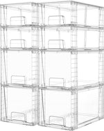 Vtopmart Clear Stackable Storage Drawers for Kitchen and Bathroom Organization