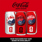Coca-Cola Zero Sugar Soda, 12 fl oz Cans, 12 Pack - Classic Cola Soft Drink Fridge Pack