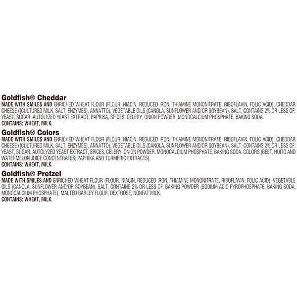 Goldfish Big Smiles Variety Pack: Cheddar, Colors, Pretzels, Snack Packs, 30 Count, Perfect for After-School Snacking