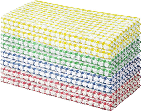 8 Pcs Kitchen Dish Rags,100% Cotton Soft Absorbent Quick Drying Dish Cloths for Kitchen,Washing Dishes,Cleaning rags-11 x 11In