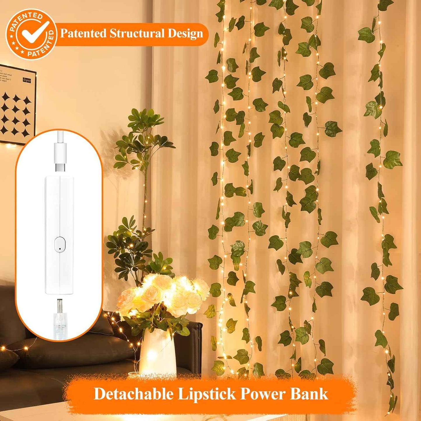 Lakumu LED Fairy Lights Battery Operated, Rechargeable Twinkle Lights with Timer, Mini LED String Lights for Bedroom, Christmas Decorations, Wedding, Centerpiece Table Decor (5M/16FT Warm White)