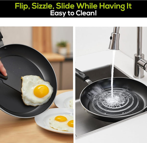 Utopia Kitchen Nonstick Cookware 3 Piece Set with Induction Bottom