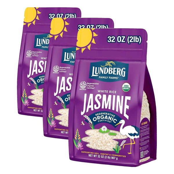 Lundberg Family Farms Organic Jasmine Rice, California White, 32 Oz