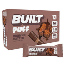 Built Bar, Brownie Batter Puff, 17g protein, 140 calories, gluten-free, 12 count
