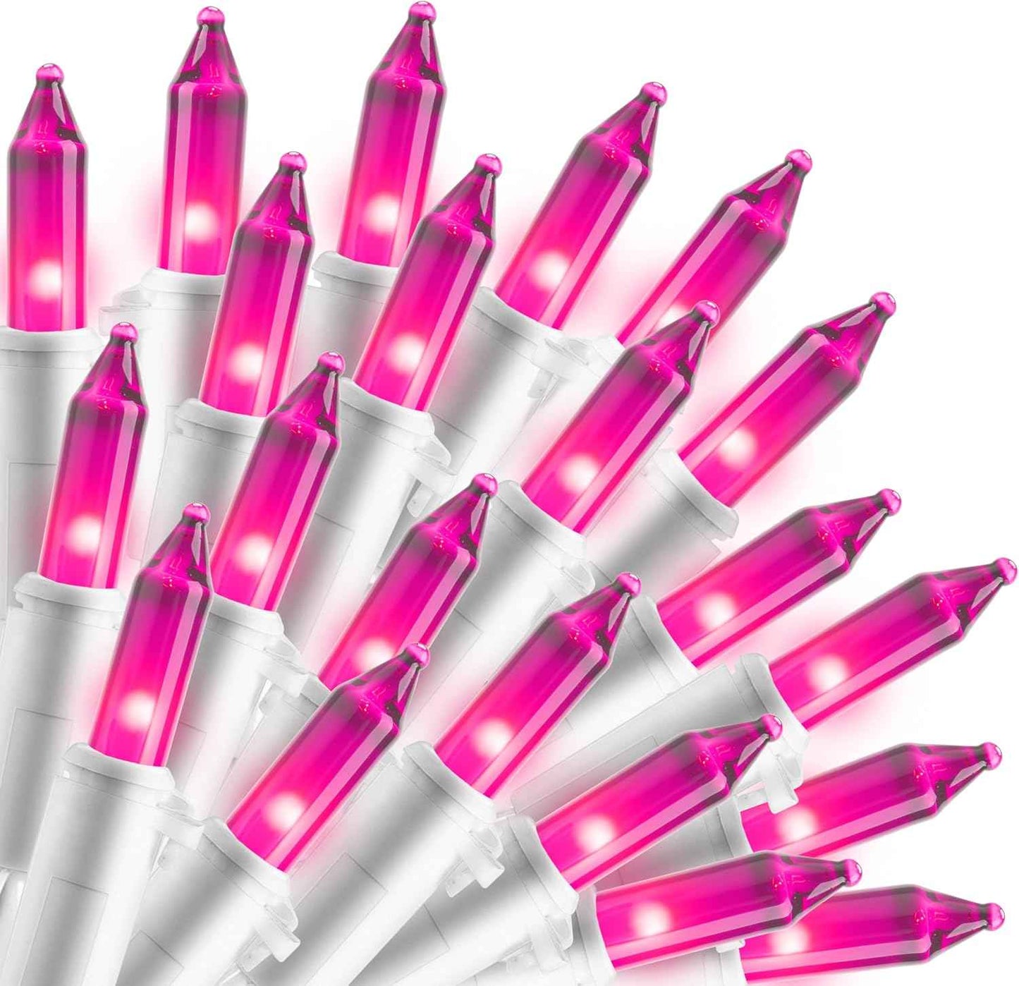 JOIEDOMI Christmas String Lights Indoor,100 Count Mini Warm Fairy Light,21.5FT Lighting Decor for Patio Dorm Classroom Bedroom Holiday Wedding Party Garland Birthday Festival Valentines Day,White Wire