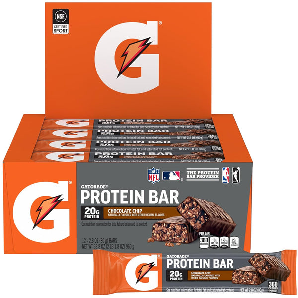 Gatorade Whey Protein Bars Cookies & Crème Pack of 12