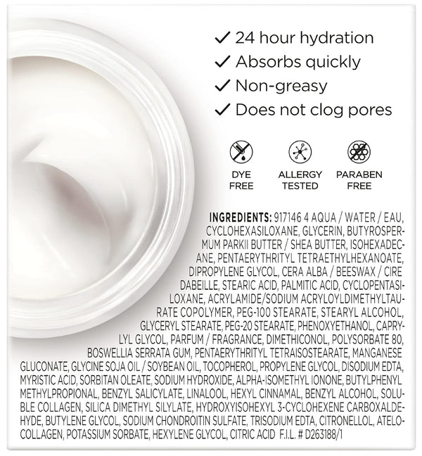 loreal paris collagen daily face moisturizer, 1.7 oz, anti aging, hydrating, daily use