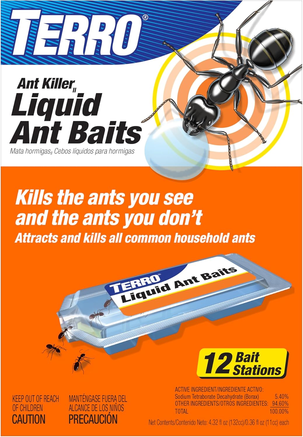 TERRO Ant Killer Bait Stations T300-3SR - Liquid Bait to Eliminate Ants - 18 Count Stations for Effective Indoor Ant Control
