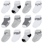 Mother's Choice Organic Cotton Baby Socks 0-6 Months, 12 pairs, Soft, Cozy, and Gentle Socks for Infants Girls and Boys