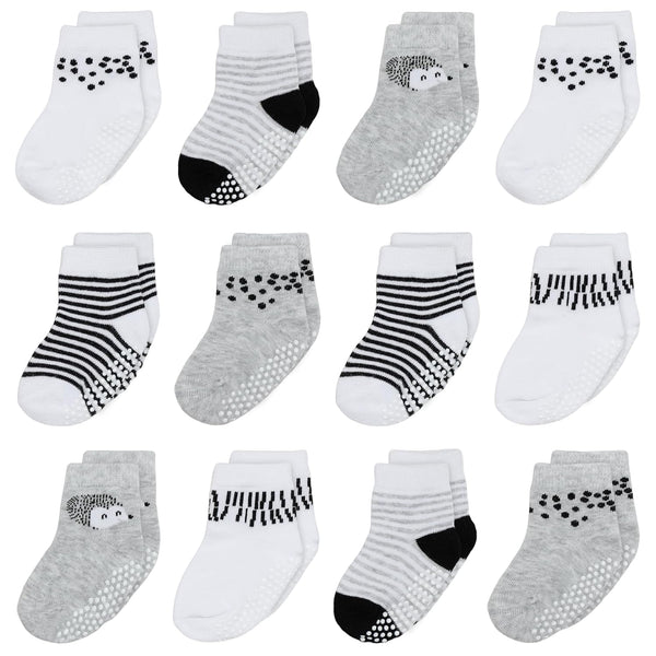 Mother's Choice Organic Cotton Baby Socks 0-6 Months, 12 pairs, Soft, Cozy, and Gentle Socks for Infants Girls and Boys