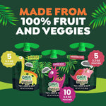 GoGo squeeZ No Sugar Added Fruit & veggieZ Applesauce and Puree Variety Pack, 20 Pouches, 3.2 oz Each