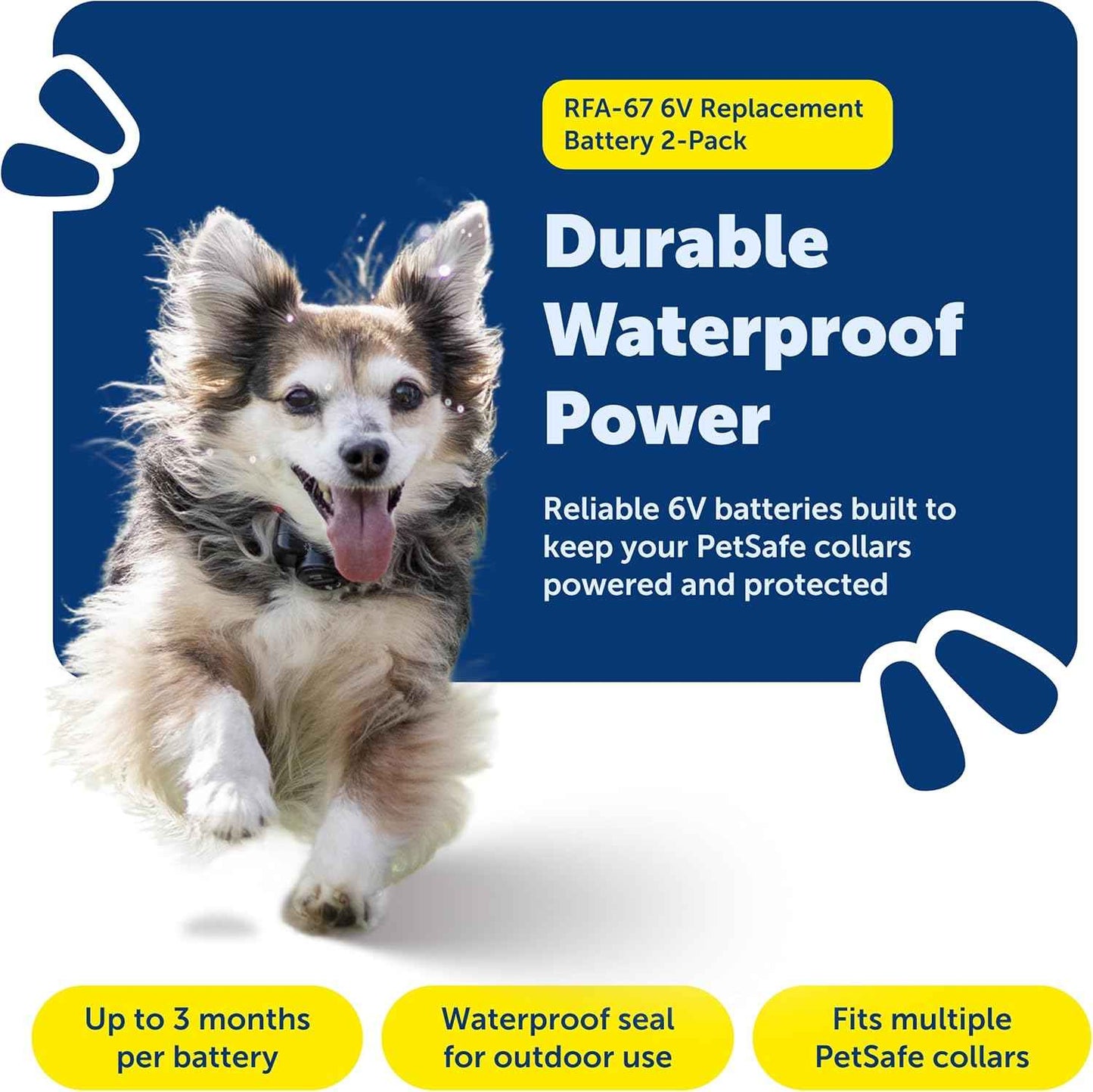 PetSafe Dog Collar Batteries (2 Pack) Dog Collar Battery Waterproof Lithium Metal Product, Rfa-67d-11