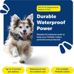 PetSafe Rfa-67d-11 Dog Collar Batteries Waterproof Lithium Metal 2-Pack 6V Replacement for PetSafe Systems