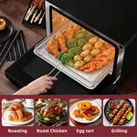 Air Fryer Tray Replacement for Cuisinart TOA-60 TOA-65 TOA-70 Toaster oven tray, 12.4"x11"Air Fryer Basket and air fryer tray pan, Dishwasher Safe