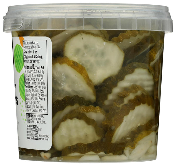 365 by Whole Foods Market Dill Pickle Chips, 24 FZ, Non-GMO, Vegan, Crunchy Snack Food
