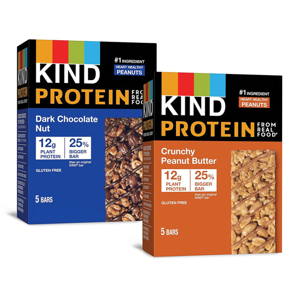 KIND Protein Bars, Crunchy Peanut Butter, Gluten Free, 12g Protein, 12 Count