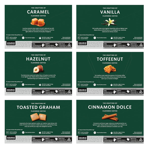 Starbucks K-Cup Coffee Pods Variety Pack 60 Keurig Pods