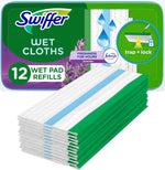 Swiffer Sweeper Wet Mopping Cloth Multi Surface Refills, Mops for Floor Cleaning, Febreze Lavender Scent, 36 Count