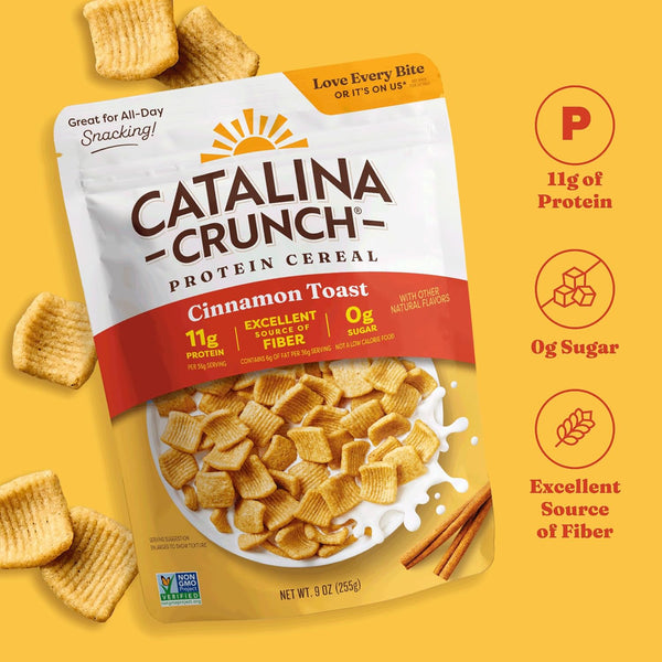 Catalina Crunch Cereal, 9 oz, Gluten Free, Sugar Free, 11g Protein, 6g Fiber
