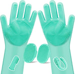 6PCS Pet Grooming Kit for Dogs,Cats and Horses | Dog Washing Gloves | Dog Bath Brush | Dog Bath Gloves | Dog Shampoo Brush | Pet Grooming Gloves | Dog Bath Supplies (Navy Blue)
