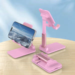 Adjustable Cell Phone Stand for Desk, Foldable and Portable, Compatible with All Mobile Phones and 4-8 Inch Devices