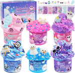 6 Pack Slimes, Pink Slime Kids, Cloud Slime kit for Girls Ages 8-12, Toys for Girls and Boys, for Kids Slime Set Party kit Goodie Bag Stuffers, 4 5 6 7 8 9 10 Year Old Girl Birthday Gift Cute Stuff