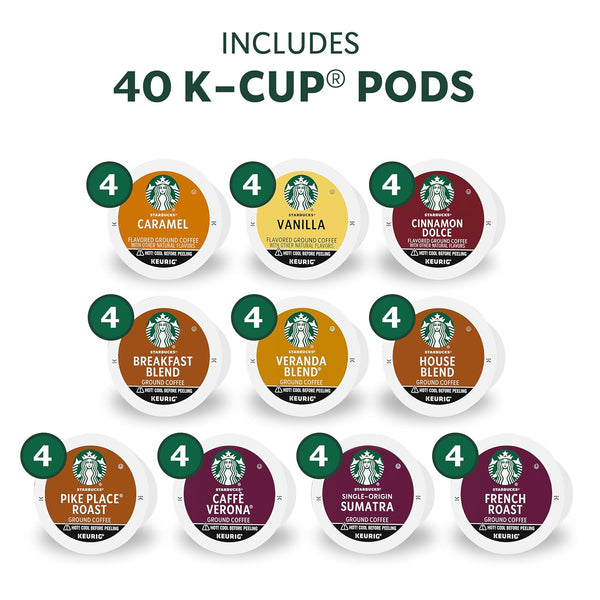 Starbucks K-Cup Coffee Pods Variety Pack 40 Count Keurig Pods