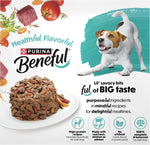 Purina beneful small breed dog food variety pack incrediBites with real beef chicken and salmon 3 oz cans pack of 30