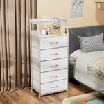 White dresser with 5 drawers for bedroom, hallway, entryway, nursery, closet organizer