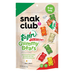 Snak Club Tajin Gummy Bears Assorted Fruit Candy Gummies 9 oz Resealable Bag