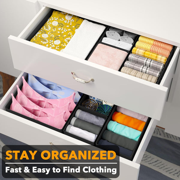 12-pack drawer organizer for nursery, closet, and storage dividers