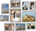 upsimples 10 Pack Picture Frames Collage Wall Decor for Mounting or Tabletop Display, Photo Gallery Frame Set for Family, Multi Sizes Including 8x10, 5x7, 4x6, Black