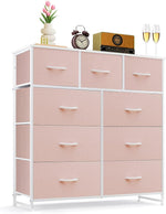 9-drawer dresser with storage and anti-tip kit for bedroom and entryway