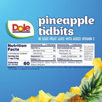 Dole Fruit Bowls Pineapple Tidbits in 100% Juice Snacks, 4oz 24 Total Cups, Gluten & Dairy Free, Bulk Lunch Snacks for Kids & Adults