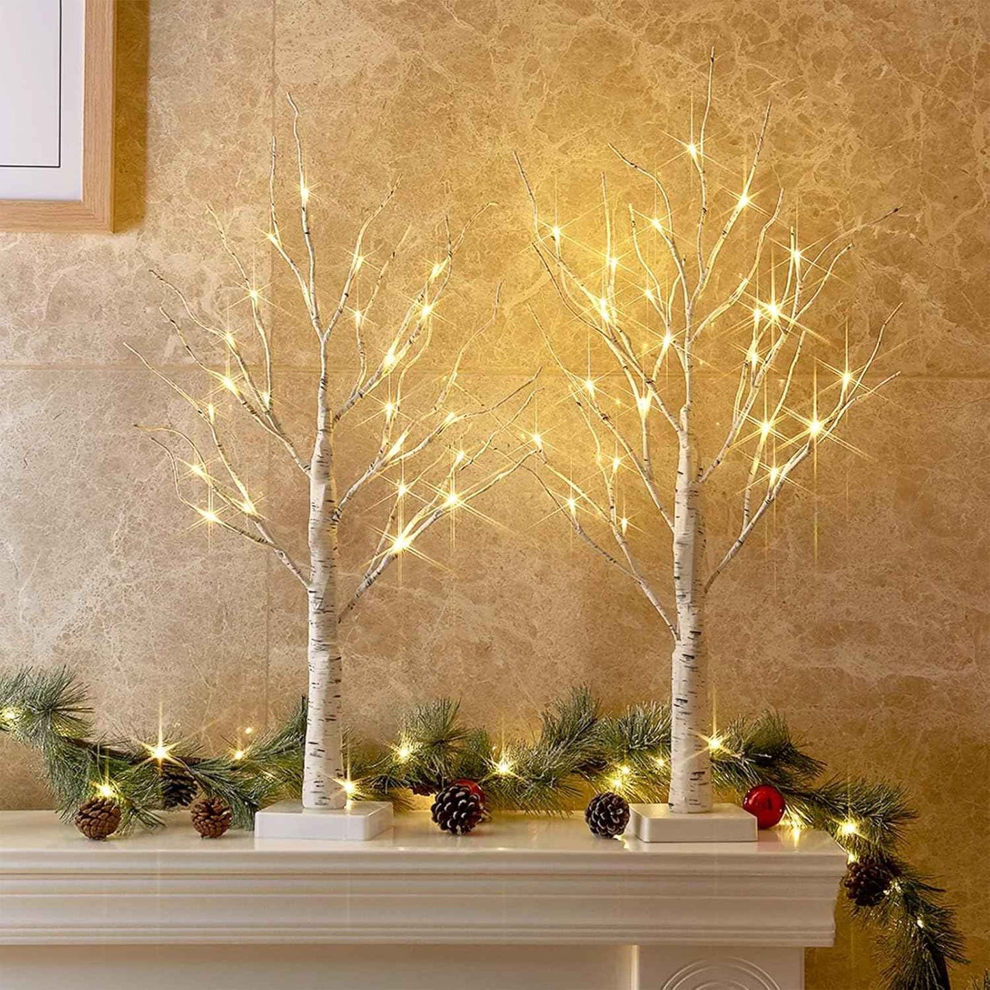 PEIDUO Fairy Lights Spirit Tree, 2PK Bonsai Tree Light, 108 LED Warm White Fairy Light Trees for Room Decor, Artificial Tree with 9 Modes for Christmas Decorations Indoor Home Decor